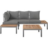 Ambia Garden LOUNGE GARNITURA akacija v celoti masivno jeklo | Shoptok.si