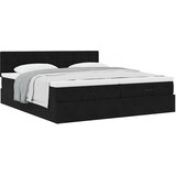  Otomanski okvir kreveta s madracima crni 200x200cm baršunasti | shoptok.hr
