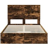 Krevet s od storage s uzglavljem Dimljeni hrast 120 x 190 cm | shoptok.hr