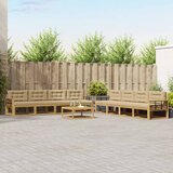  Set vanjskih sofa 9 kom. Bijela i bež Poliester | shoptok.hr