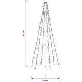  LED božićno drvce 165 cm 540 LED lampica Topla bijela Čelik | shoptok.hr