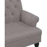  Klupa s naslonom smeđesiva 120 x 62 x 75 5 cm od tkanine | shoptok.hr