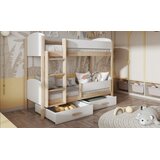 Molarem Home Drveni dječji krevet na kat Jordan s ladicom - svijetlo drvo - 200x90 cm - Bez madraca | shoptok.hr