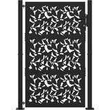  Vrtna vrata crna 100x150 cm dizajn s čeličnim krilom | shoptok.hr
