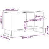 Ormarić za ploče crni 85 x 38 x 48 cm od konstruiranog drva | shoptok.hr