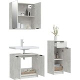  3-dijelni set kupaonskih ormarića siva boja betona drveni | shoptok.hr