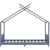  Otroški posteljni okvir siv iz trdne borovine 90x200 cm, (20650867) | Shoptok.si