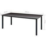  Vrtna jedilna garnitura 7-delna z blazinami poli ratan siva, (20673680) | Shoptok.si