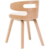 Jedilni stoli 4 kosi krem ukrivljen les in umetno usnje, (20700086) | Shoptok.si