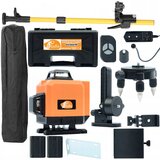 Rosfix SET LASERSKI NIVELIR ROT12L – 12 LINIJ, IP54, 25 M DOMET, 350 CM STOJALO | 2X 3500 MAH, 532 NM, (5000075867) | Shoptok.si