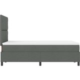 vidaXL Box Spring krevet sa madracem tamno siva mali dupli tkanina | shoptok.hr