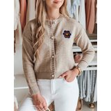 DStreet Sweter damski one size z haftem AMELIE beżowy | shoptok.hr