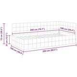 vidaXL Kotna postelja z vzglavjem Temno zelena 100 x 200 cm Žamet, (5000069430) | Shoptok.si