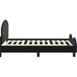  Krevet za djecu s uzglavljem Crna 80 x 160 cm Baršun | shoptok.hr