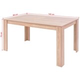  7-dijelni blagovaonski set od umjetne kože boja hrasta/krem | shoptok.hr