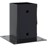  Postolja za stupove kvadratna 12 kom čelik presvučen prahom Antracitno siva 91 x 91 mm | Shoptok.si