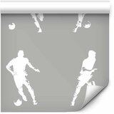  Tapeta - Sports Silhouettes - Dynamic figures of soccer players on a gray background. 50x1000 Standard | shoptok.hr