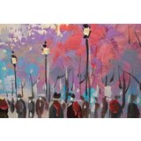 Naslikana slika na platnu sprehod po parizu 1-delna 60x90 cm CFAZH6205E1 | shoptok.hr