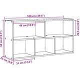 vidaXL Stenska polica bela 100x25x50 cm inženirski les | Shoptok.si