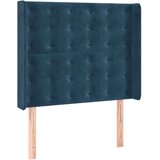  Krevet box spring s madracem LED tamnoplavi 90x190 cm baršun | shoptok.hr