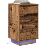  Noćni ormarić s LED svjetlima boja drva 38x34x65 cm | shoptok.hr