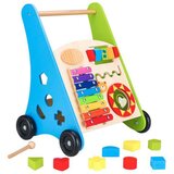 ECO TOYS edukativna drvena guralica činele + kocke