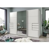 MID.YOU omara z drsnimi vrati, prozorno, bela | Shoptok.si