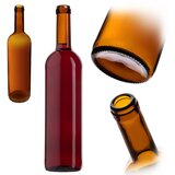 KADAX steklenice za vino Bordeaux 0,75 l 750 ml steklenica za jabolčnik rjave barve, (5000355080) | Shoptok.si