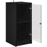 vidaXL Strani šal Črni hrast 35 x 37 x 76 cm Konstruiran les | Shoptok.si