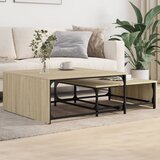 Furnova Komplet mizic 2-delni sonoma hrast inženirski les in kovina, (21913384) | Shoptok.si