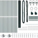 vidaXL varjena žičnata ograja s 13 konicami zeleno 1.5x25 m jeklo | Shoptok.si