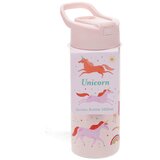 Rex London Svetlo rožnata otroška steklenička za vodo iz nerjavečega jekla 500 ml Unicorn – | Shoptok.si