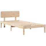 vidaXL Konstrukcija postelje z vzglavjem Naravna 100 x 200 cm, (5000063995) Cene