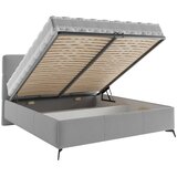 CARRYHOME OBLAZINJENA POSTELJA 160 cm x 200 cm , tekstil sivobež | Shoptok.si