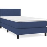  Box spring postelja z vzmetnico moder 80x200 cm blago, (20896027) | Shoptok.si