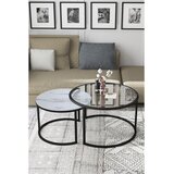 Woody Fashion sto za dnevnu sobu bora transparent marble white