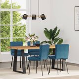 Maison Chic Jedilni stoli - Vzorci stoli 4 kosi moder žamet A799, (22031848) | Shoptok.si