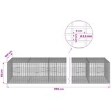  Gabion s žicom debljine 3,5 mm i mrežom 5x2,5 cm 1150x100x50 cm Slike