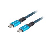Lanberg USB-C kabel 4.0 macho/macho 0,5m 100 W 8K 30Hz Negro/Azul, (21091194) | Shoptok.si