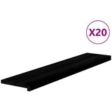  Gazišta stepenice 20 kom tamnosmeđi 120x25x2 cm masivna hrast | shoptok.hr