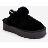 Kesi Black women's Sophienne platform slippers with fur | Shoptok.si