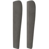 vidaXL Vzglavje z ušesi temno siv 93x23x118/128 cm žamet | Shoptok.si