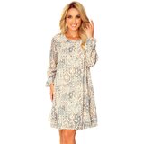 Numoco Chiffon dress with a neckline on the back, boho pattern Cene