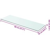  Ploče za police 2 kom staklene prozirne 80 x 25 cm | shoptok.hr