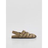 Reserved Kožne sandale - zlatnosmeđe | shoptok.hr