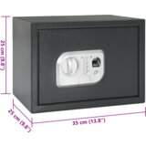 vidaXL elektronski Digitalni Sef s Otiskom Prsta 25x35x25 cm Čelik | shoptok.hr