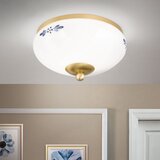 Orion plafonsko svetlo landhaus 1xE27/60W/230V ø 21 cm mesing/bela/plava | Eponuda.com