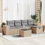  5-dijelni set vrtnih sofa s jastucima bež od poliratana | shoptok.hr