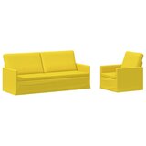  Set sofe 2 pcs Svijetlo žuta Tkanina - Svjetložuta 1-sjedalni + 3-sjedalni (180 cm) | shoptok.hr
