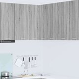 vidaXL Viseča omarica Riga Siva Sonoma in bela 57 x 57 x 80 cm | Shoptok.si